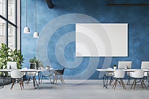 Modern Blue Office Workspace