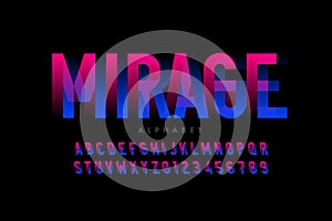 Modern optical illusion style font