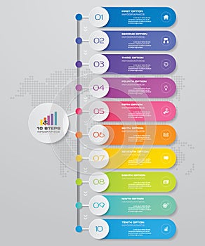 Modern 10 options presentation business infographics template