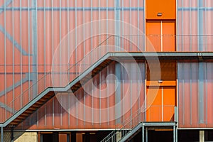 Modern orange building exterior