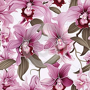 Modern orchid pattern for flyers