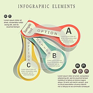 Modern origami style infographic banners