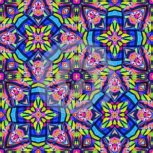 Multicolored Abstract Collage Seamless Pattern