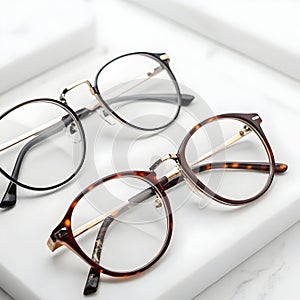 Eyeglasses isolated on white background photo