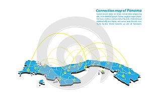 Modern of panama Map connections network design, Best Internet Concept of panama map business from concepts series