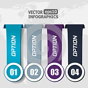 Modern paper infographics