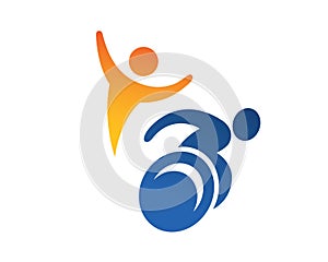 Modern Passionate Disability People Support Logo