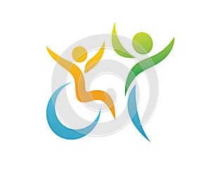 Modern Passionate Disability People Support Logo photo
