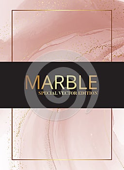 Modern pastel rose pink beige pastel watercolor liquid splash, dunamic flow shape with gold foil elements for Branding,