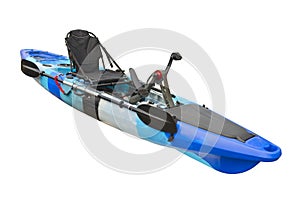 Modern pedal-driven kayak for relaxation photo