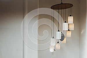 Modern pendant light bulb style. warm tone light bulb lamp