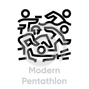 Modern Pentathlon sport icons