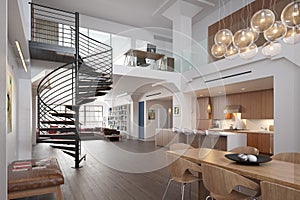 A modern penthouse