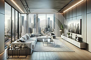 Modern Penthouse Living Room