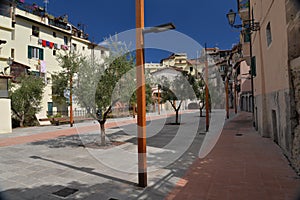 Modern piazza in the Italian town of Ventimiglia