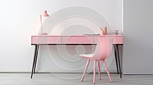 modern pink laptop desk