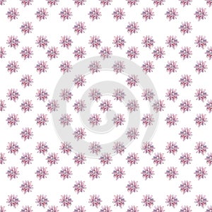 This Modern Pink and Purple Floral Pattern Features a Repeating Flower Background Design with Pastel Colors. Watercolor lotus and