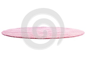 Modern pink rug with high pile. 3d render