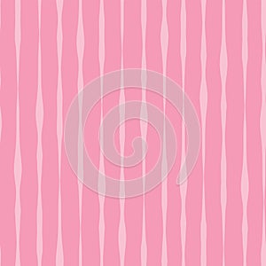 Modern pink seamless vector background. Pink hues hand drawn vertical lines in rows on pink background. Pink shades background.