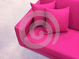 Modern pink sofa