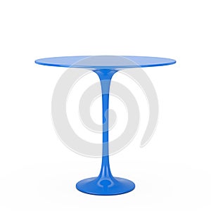 Modern Plastic Blue Round Table. 3d Rendering