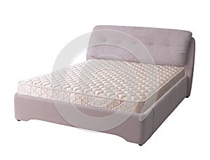 Modern platform bed with mattress