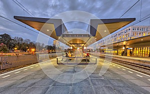 Modern platform train station