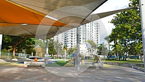 Modern playground at the park