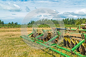 Modern Plow in Field