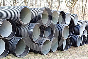 Modern polypropylene pipes for conducting heating mains underground. Durable and anticorrosive properties of water pipes, drainage