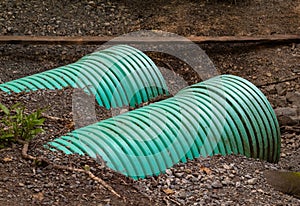 Modern polypropylene pipes for drainage system underground. Durable and anticorrosive properties of water pipes
