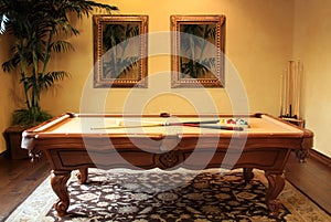 Modern pool game table