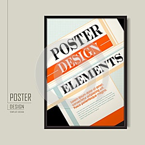 Modern poster template design