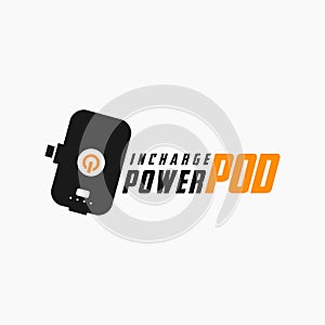 Modern power bank logo