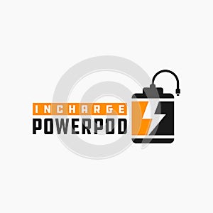 Modern power bank logo