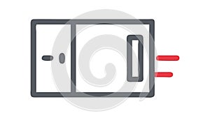 Modern Power Button: On Off switch for electronic devices, vector design Generative AI