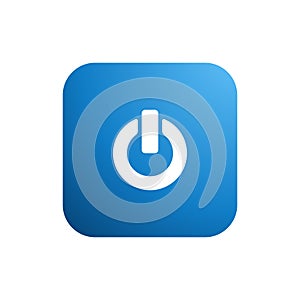 Modern Power Icon Button Logo