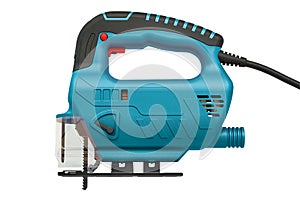 Modern power jigsaw, 3D rendering