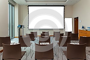 Modern presentation interior conference room