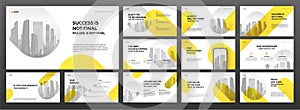 Modern presentation templates set for business