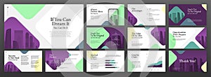 Modern presentation templates set for business