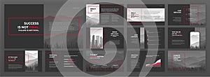 Modern presentation templates set for business and construction