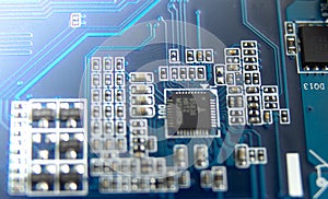 Modern printed circuit board, electronic circuit board