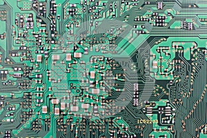 Modern printed-circuit board macro background