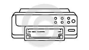 Modern Printer Device Outline Vector Graphic, vector design Generative AI