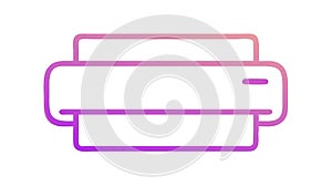 Modern Printer Icon for Document Printing, Office Technology, vector design Generative AI