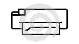 Modern printer icon, office equipment and document output, vector design Generative AI