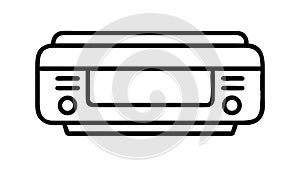 Modern Printer Scanner Device Icon: Office Equipment and Document Management, vector design Generative AI