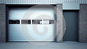 Modern Private Garage. Garage Gate with Automatic roller System.