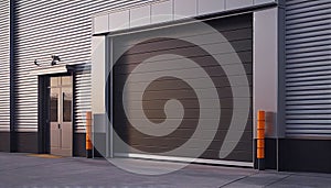 Modern Private Garage. Garage Gate with Automatic roller System.